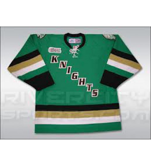 Custom OHL London Knights 2002-09 Alternate Hockey Jersey Green